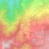 Mapa topográfico Erjos, altitud, relieve