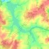 Mapa topográfico La Guerlie, altitud, relieve