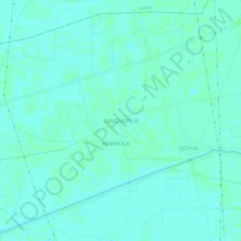 Mapa topográfico RAMDASPUR, altitud, relieve