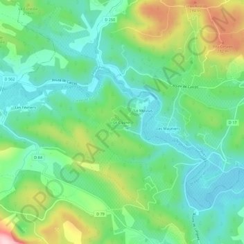 Mapa topográfico Le Clapier, altitud, relieve