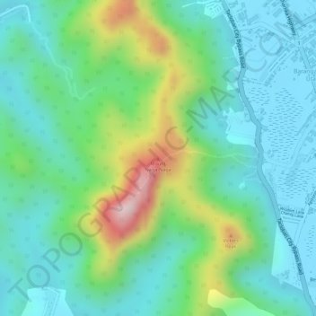 Mapa topográfico Mount Naga-Naga, altitud, relieve