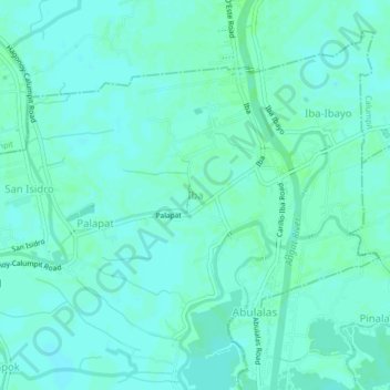 Mapa topográfico Iba, altitud, relieve