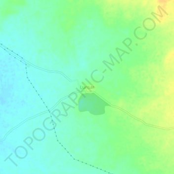 Mapa topográfico Lunsar, altitud, relieve