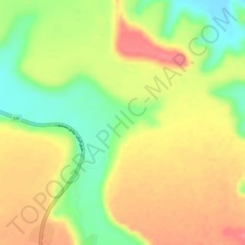 Mapa topográfico Wadi al Lisb, altitud, relieve