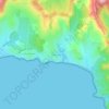 Mapa topográfico Cavalière, altitud, relieve