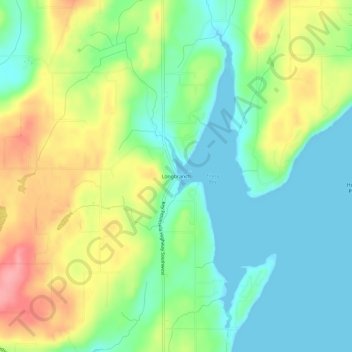 Mapa topográfico Longbranch, altitud, relieve
