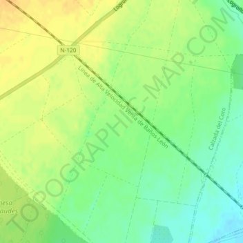 Mapa topográfico El Páramo, altitud, relieve