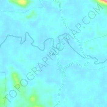 Mapa topográfico Melata, altitud, relieve
