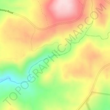 Mapa topográfico Paddys River Falls, altitud, relieve
