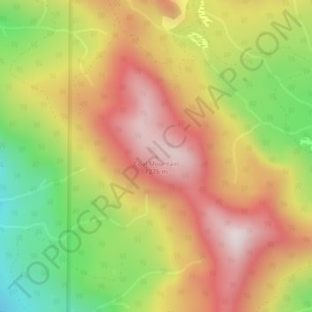 Mapa topográfico Coal Mountain, altitud, relieve