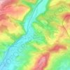 Mapa topográfico Degernau, altitud, relieve