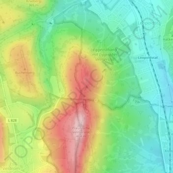 Mapa topográfico Lippische Velmerstot, altitud, relieve