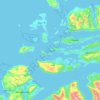 Mapa topográfico Ålesund, altitud, relieve