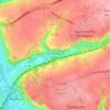 Mapa topográfico Gournay en Caux, altitud, relieve