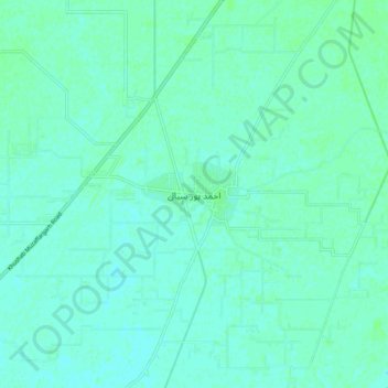 Mapa topográfico Ahmadpur Sial, altitud, relieve