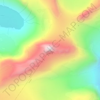 Mapa topográfico Lodalskåpa, altitud, relieve
