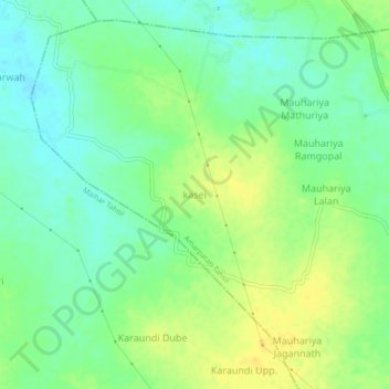 Mapa topográfico kasei, altitud, relieve