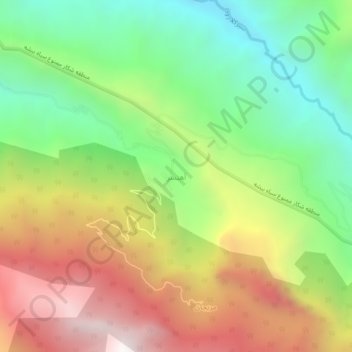 Mapa topográfico Ahan Sar, altitud, relieve
