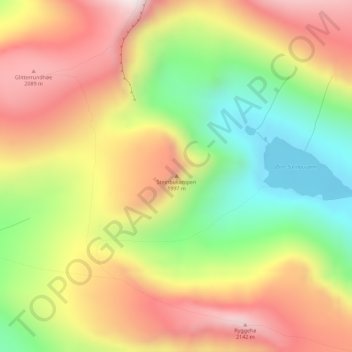 Mapa topográfico Steinbukampen, altitud, relieve
