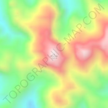 Mapa topográfico Mount Salahutu, altitud, relieve