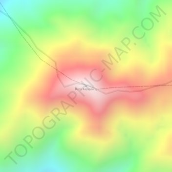 Mapa topográfico Buttu Kapusaang, altitud, relieve