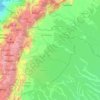 Mapa topográfico Orellana, altitud, relieve
