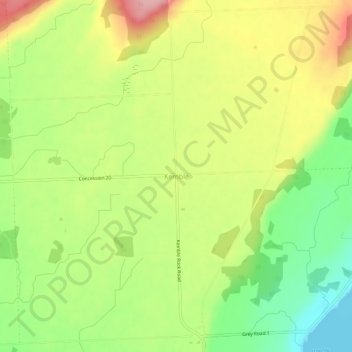 Mapa topográfico Kemble, altitud, relieve