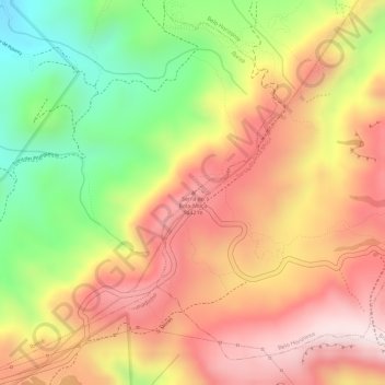 Mapa topográfico Serra do Rola-Moça, altitud, relieve