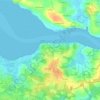 Mapa topográfico Kerlochet, altitud, relieve