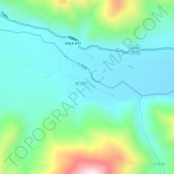 Mapa topográfico Pumei, altitud, relieve