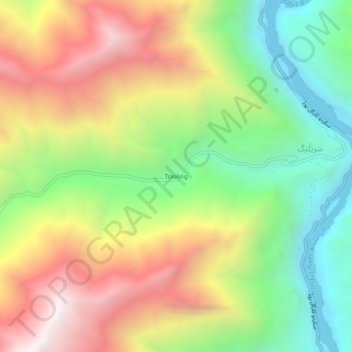Mapa topográfico Tololing, altitud, relieve