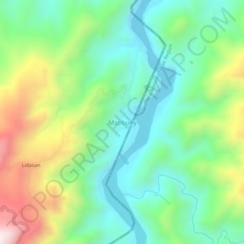 Mapa topográfico Matibuey, altitud, relieve