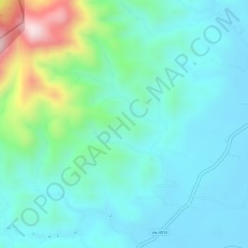 Mapa topográfico Kra Isthmus, altitud, relieve
