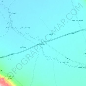 Mapa topográfico Robat, altitud, relieve