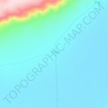 Mapa topográfico Chela, altitud, relieve