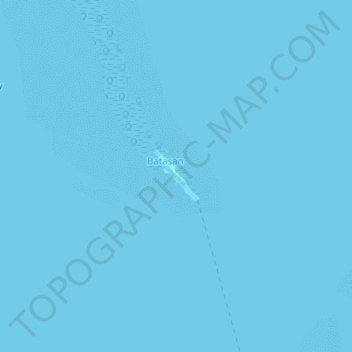 Mapa topográfico Batasan, altitud, relieve