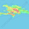 Mapa topográfico Barahona, altitud, relieve