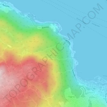 Mapa topográfico Skardhaugen, altitud, relieve