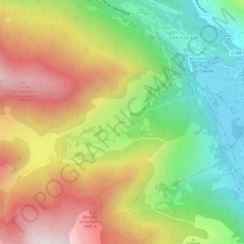 Mapa topográfico Son, altitud, relieve