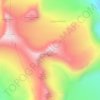 Mapa topográfico Søraustre Styggehøbreatinden, altitud, relieve