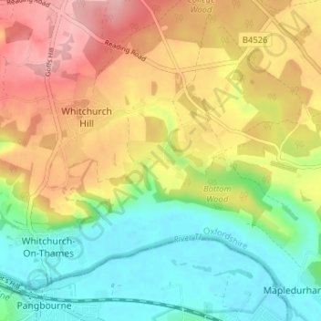 Mapa topográfico Path Hill, altitud, relieve