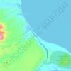 Mapa topográfico Bogo, altitud, relieve