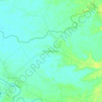 Mapa topográfico Malanduage, altitud, relieve
