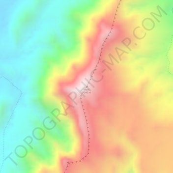Mapa topográfico Wadi, altitud, relieve