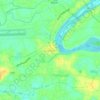 Mapa topográfico Kanjoor, altitud, relieve
