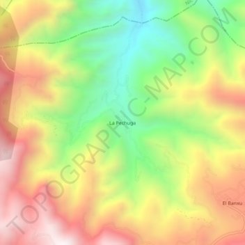 Mapa topográfico La Pechuga, altitud, relieve
