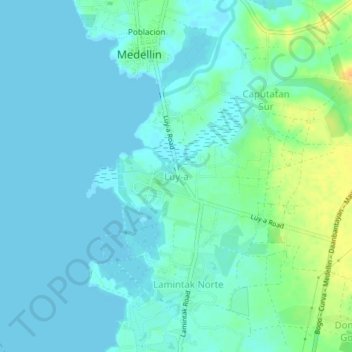 Mapa topográfico Luy-a, altitud, relieve