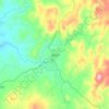 Mapa topográfico Sesori, altitud, relieve