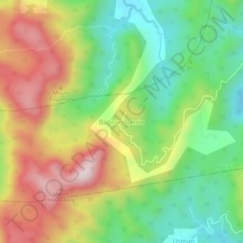 Mapa topográfico Bagong Barrio, altitud, relieve