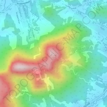 Mapa topográfico Pico da Malwee, altitud, relieve